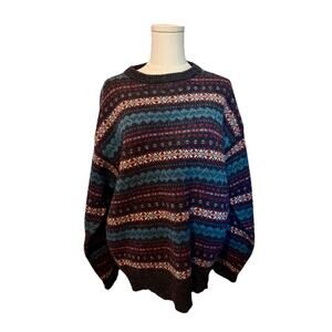 VINTAGE parker of vienna 100% Shetland wool Sweater Size large